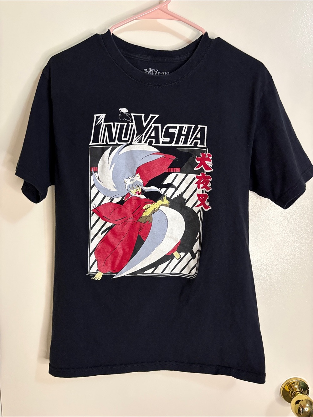 InuYasha Graphic Tee - Black with Red Artwork